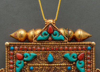 Treasure Vase Ghau Mala – Nepali Handcrafted Spiritual Necklace