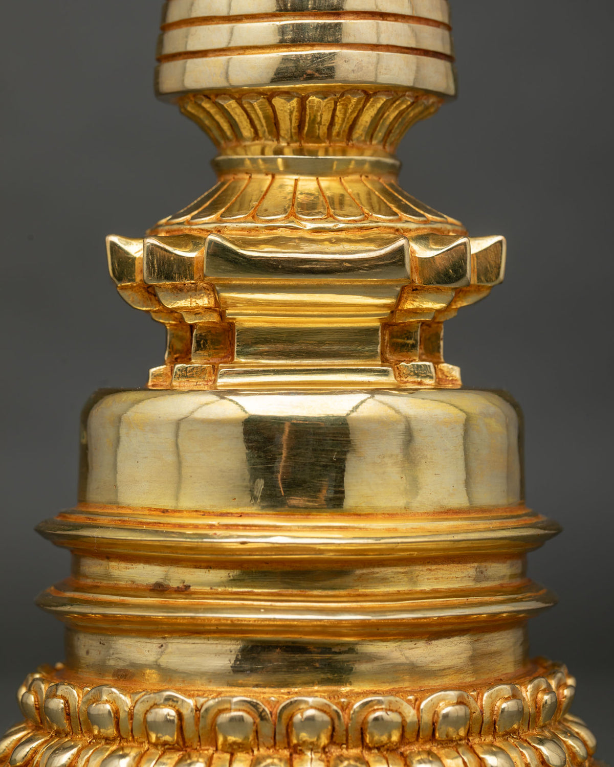 Gold-Plated Kadampa Stupa for Meditation and Devotion