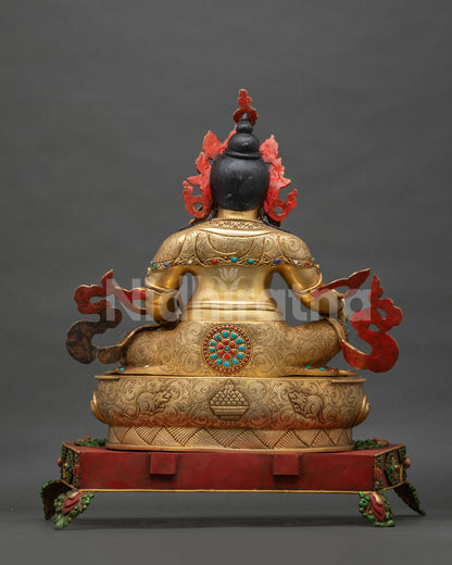 Dzambhala With Throne Statue
