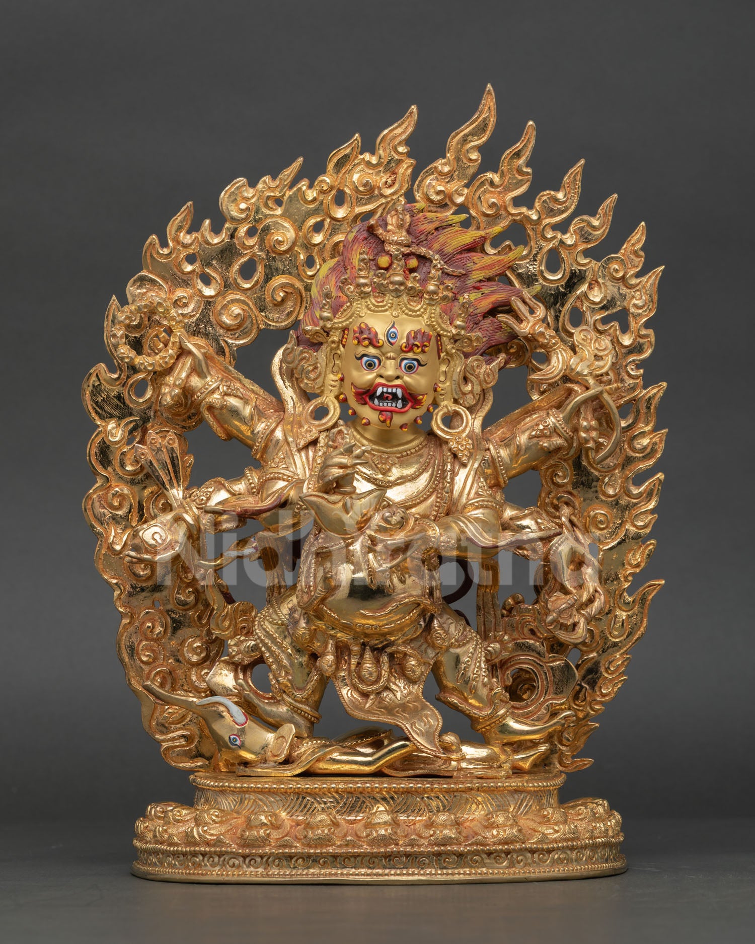 Six Armed Mahakala Copper Statue – Protection and Spiritual Growth