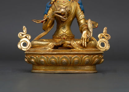 Kshitigarbha | Nepalese 24K Gold Copper Sculpture