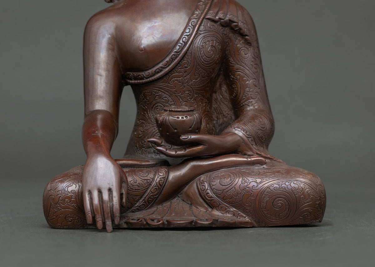 Earth-Touching Shakyamuni Buddha Statue | Zen Decor for Meditation Room