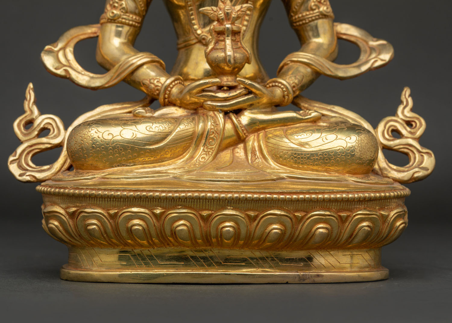 Amitayus Statue | 24K Gold Gilded Buddhist Artwork