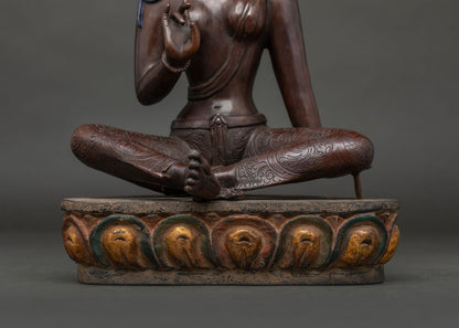 Oxidized Copper Green Tara Statue | Handcrafted Mother Tara Figurine
