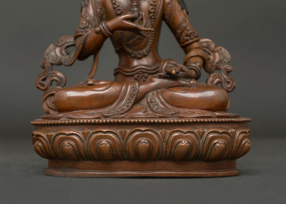 Oxidized Vajrasattva Statue | Meditation Altar Sculpture