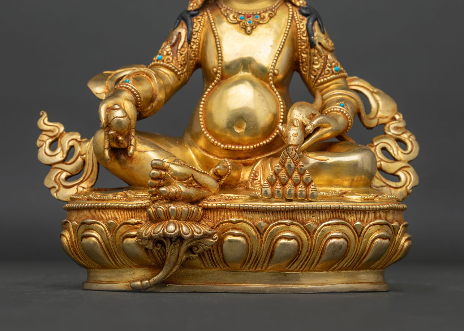 Dzambhala Statue | Traditional Gold Fire-Gilded Copper Art