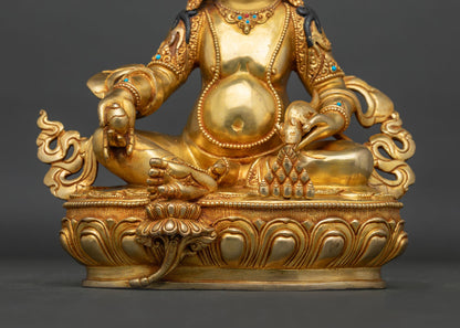 Dzambhala Statue | Traditional Gold Fire-Gilded Copper Art