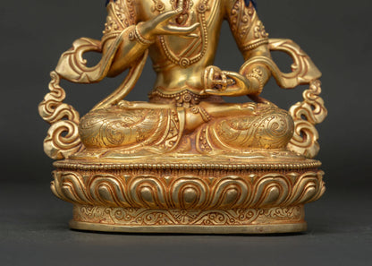 Vajrasattva Buddha Statue | Traditionally Gold Fire-Gilded Sculpture