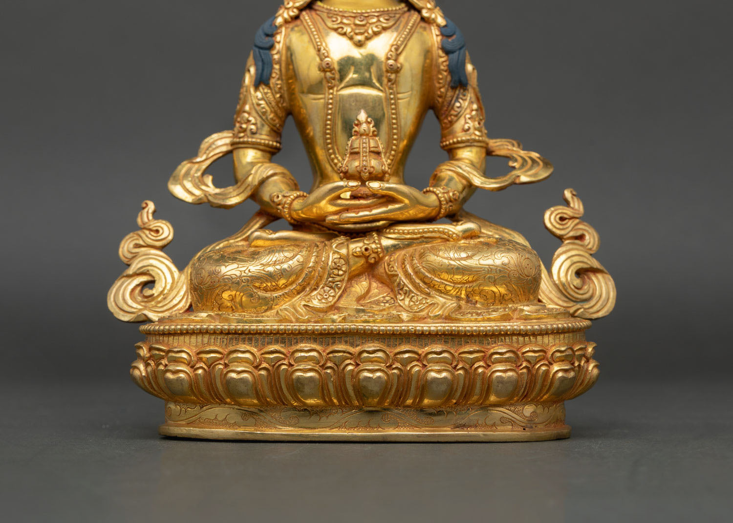 Amitayus Statue – 24K Gold Gilded Copper Buddhist Art