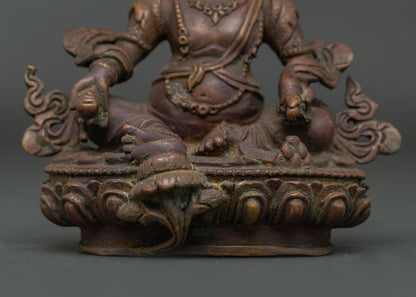 Vintage-Finish Dzambhala Statue | Guardian of Wealth and Prosperity