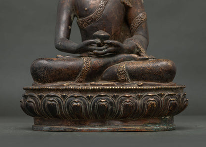 Amitabha Buddha Statue | Sacred Buddhist Sculpture from Patan Nepal