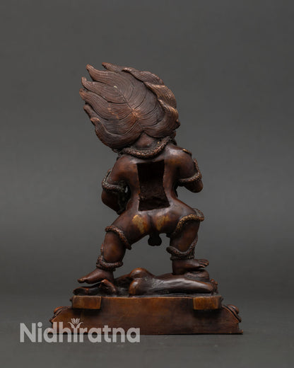 Black Dzambhala Statue | Vajrayana Wealth Deity Figure