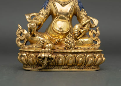 Golden Dzambhala Statue for Wealth and Spiritual Abundance