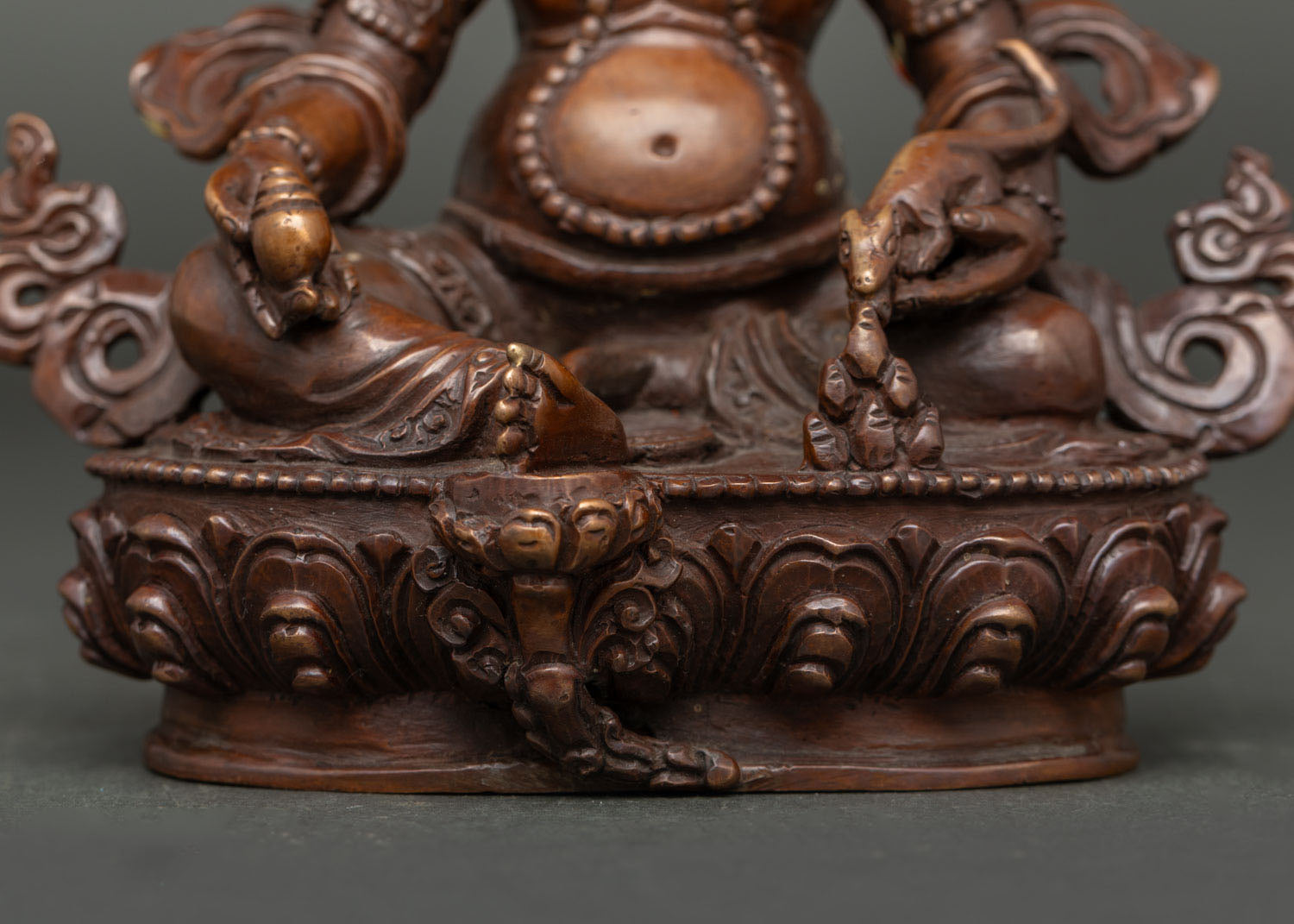 Dzambhala Statue | Oxidized Buddhist Deity of Wealth