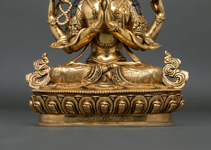 Compassionate Chenrezig Statue for Spiritual Practice & Home Décor