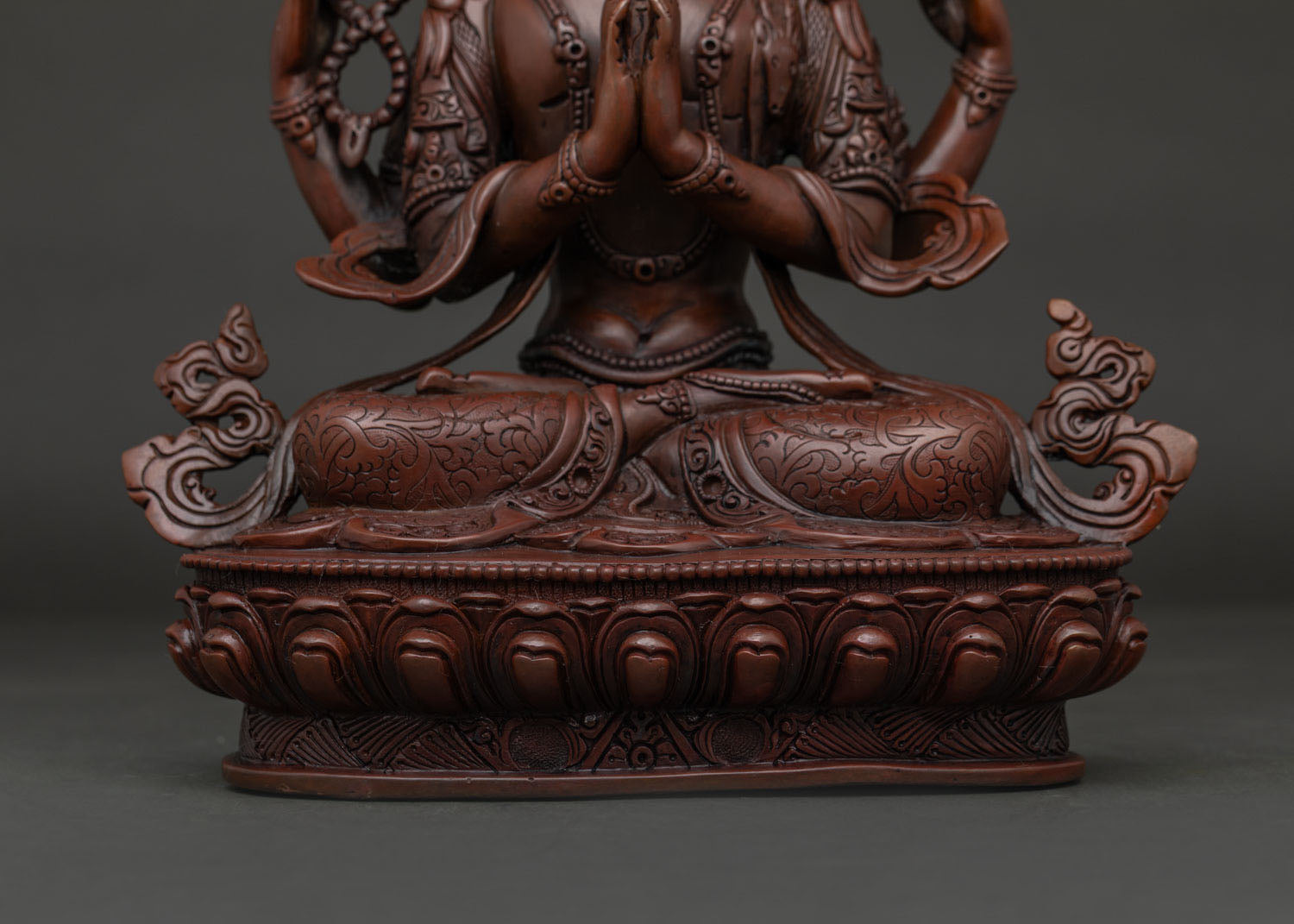 Four-Armed Chenrezig Statue | Traditional Nepalese Buddhist Art