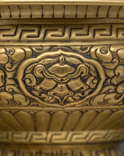 Food Offering Bowl | Handcrafted Brass Buddhist Ritual Vessel