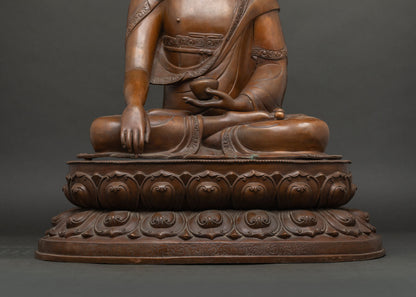 Oxidized Shakyamuni Buddha Statue – Handcrafted by Newari Artisans