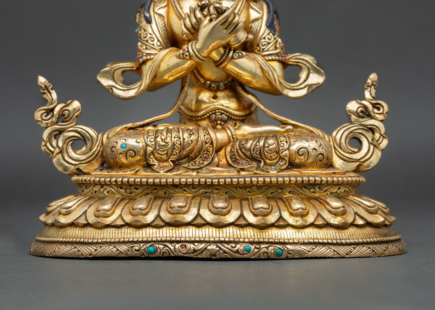 Vajradhara Buddha Statue | 24K Gold Copper Buddhist Sculpture