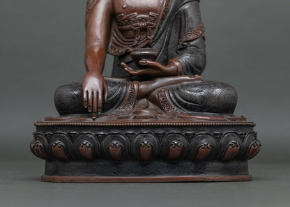 Oxidized Shakyamuni Buddha Statue | Sacred Meditation Sculpture