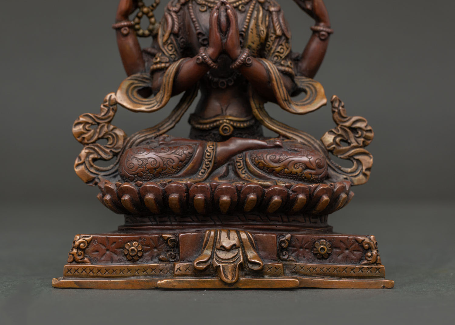 Four-Armed Chenrezig Statue | Handcrafted Compassion Deity from Nepal