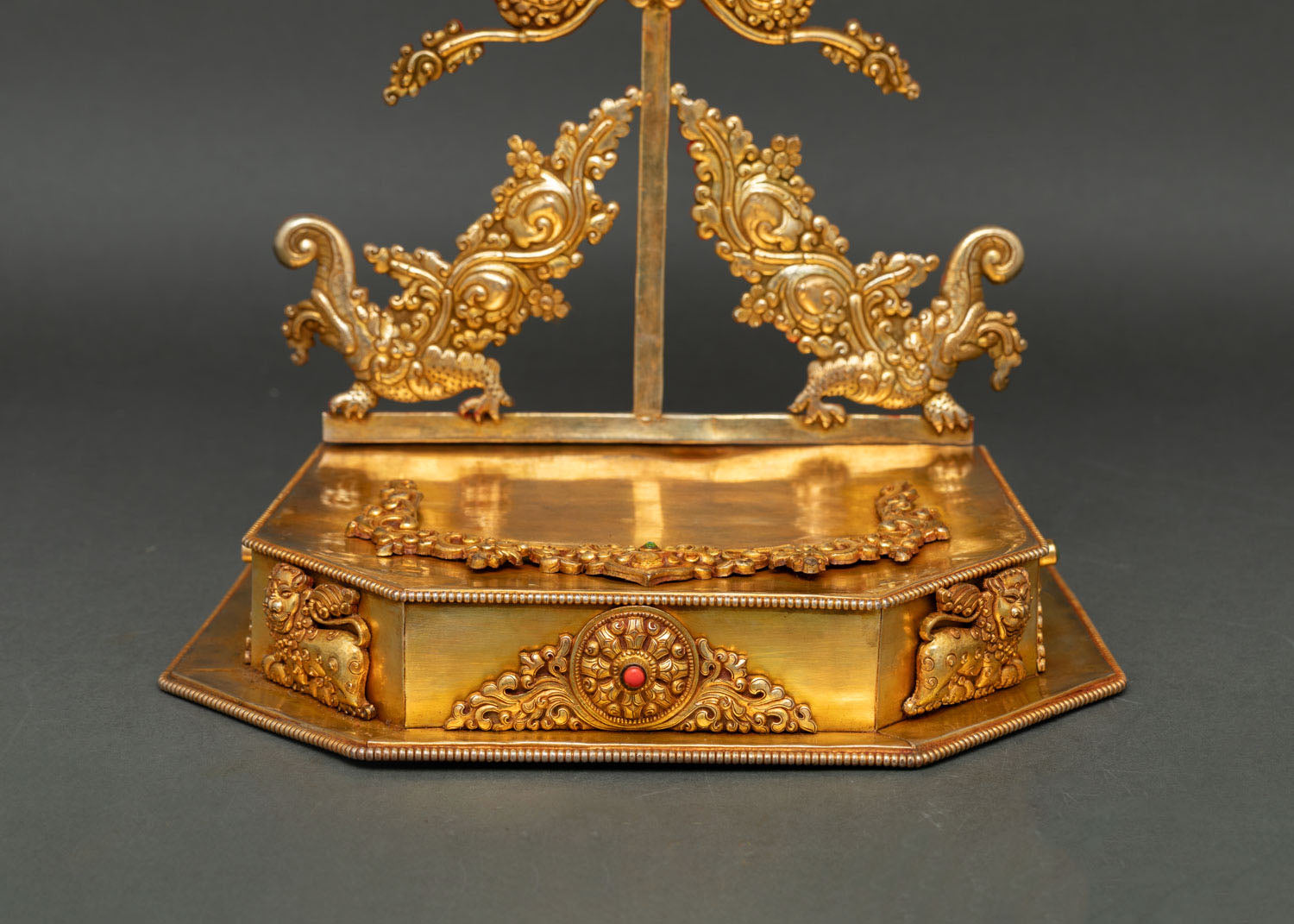 Gold-Gilded Throne | Handcrafted Newari Art from Nepal