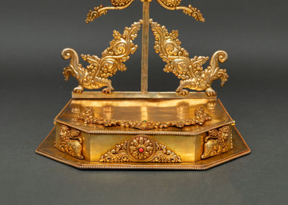 Gold-Gilded Throne | Handcrafted Newari Art from Nepal