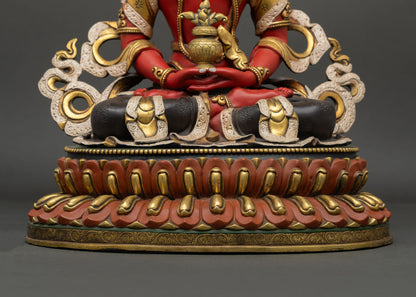 Acrylic-Painted Amitayus Statue – Eternal Buddha of Long Life