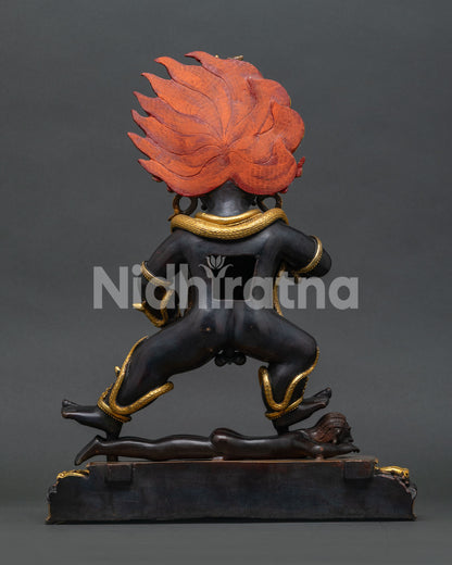 Black Jambhala (Nagpo) Statue | Oxidized Copper Buddhist Artwork