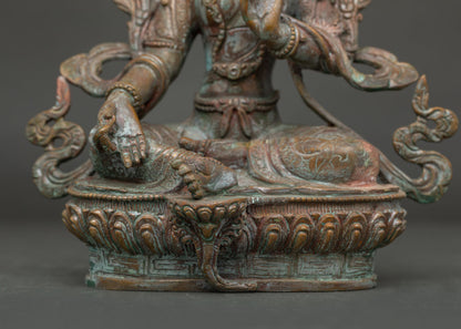Green Tara Statue | Sacred Buddhist Sculpture for Compassion and Protection