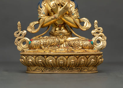 Vajradhara Buddhist Statue | Gold Fire-Gilded Copper Art