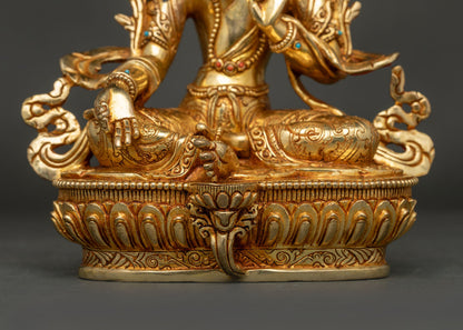 Green Tara Statue | Buddhist Female Buddha Artwork