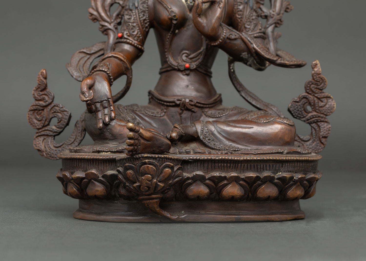 Green Tara Statue | Handmade Nepalese Copper Sculpture
