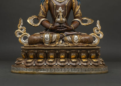 Amitayus Buddha Statue | Fine Nepali Buddhist Metalwork