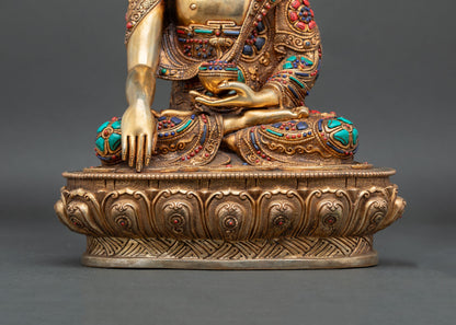 Shakyamuni Buddha Statue | Gold-Gilded Historical Buddha Sculpture