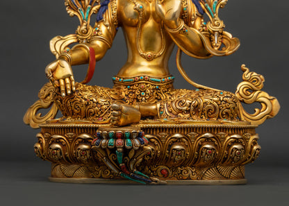 Green Tara Sculpture | The Mother of Liberation for Spiritual Growth