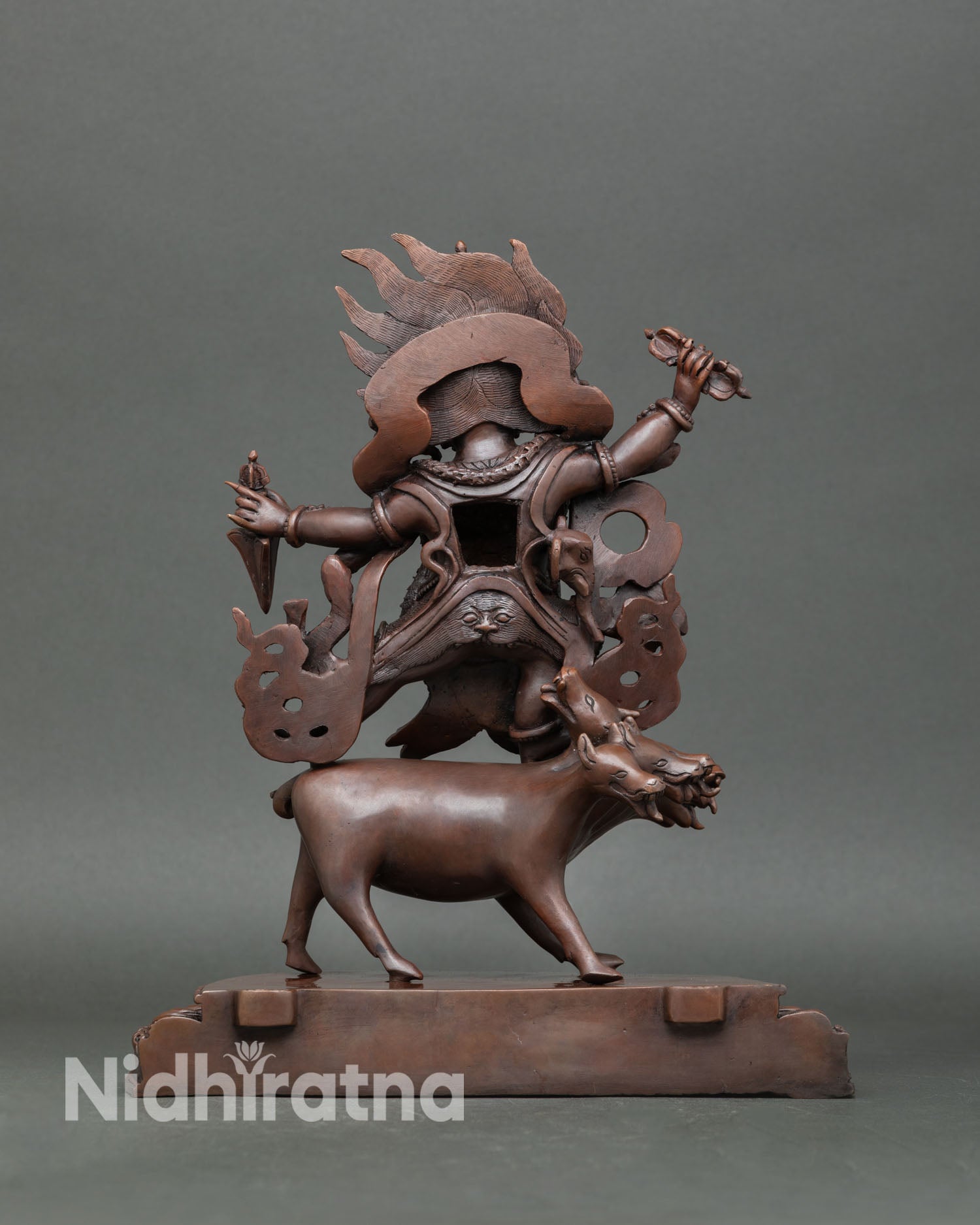Dorje Gotrab Statue | Sacred Oxidized Copper Sculpture
