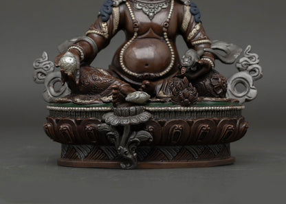 Dzambhala Statue – Handcrafted Wealth Deity Copper Sculpture