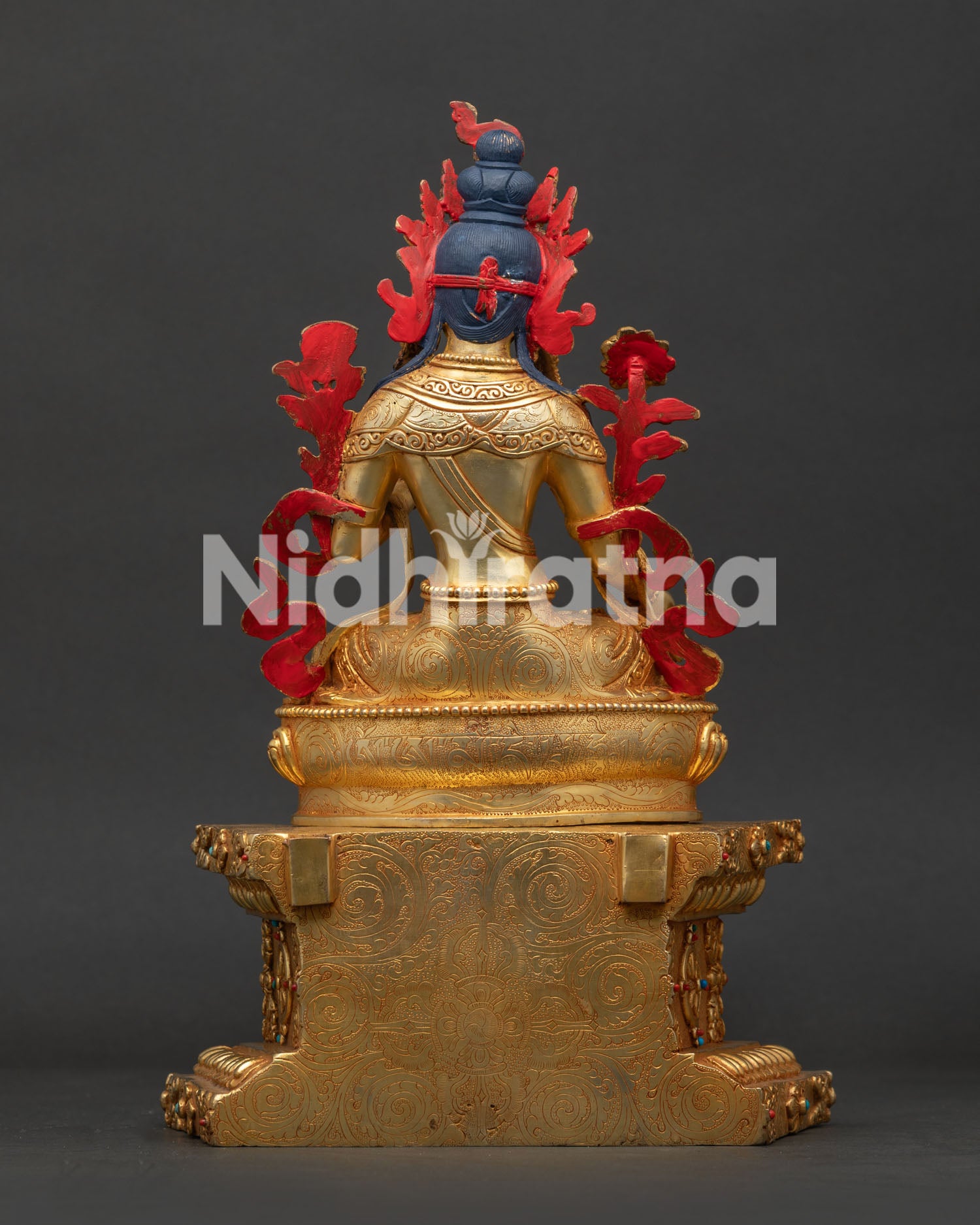 White Tara with Throne Statue | Seven Eyed Goddess of Compassion