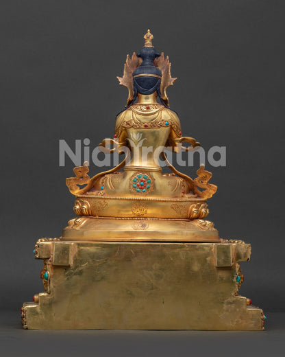 Enthroned Vajradhara Buddha Statue – Exceptional Quality Art Piece