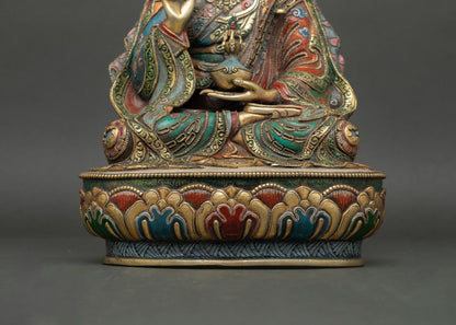 Tsokye Dorje Statue | Hand-Painted Copper Himalayan Sculpture
