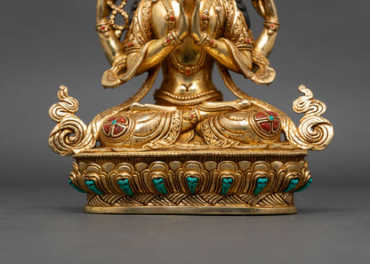 Compassionate Chenrezig Statue | Handcrafted Buddhist Figurine