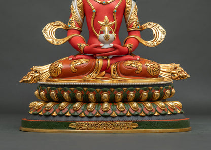 Premium Amitayus Statue – Hand-Painted Longevity Buddha Sculpture