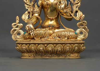 White Tara Statue | Female Bodhisattva of Longevity