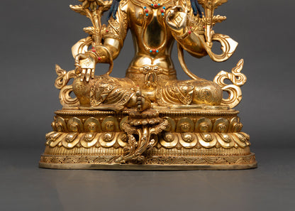 Green Tara Statue – Sacred Tibetan Mother of Liberation
