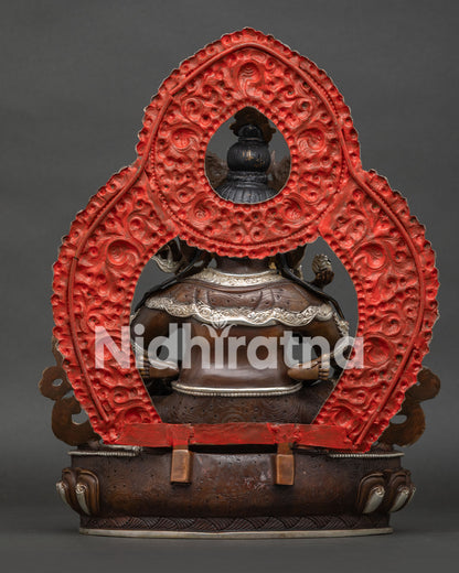 Red Dzambhala Statue