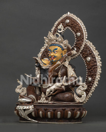 Dzambhala with Consort Statue | Lost-Wax Buddhist Art from Nepal