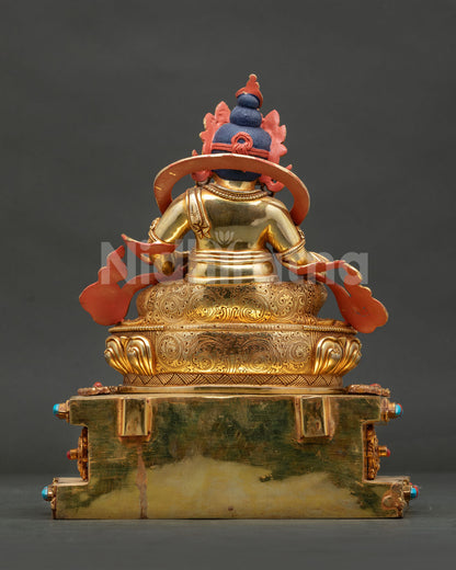 Dzambhala On Jeweled Throne Statue | Tibetan Buddhist Sculpture