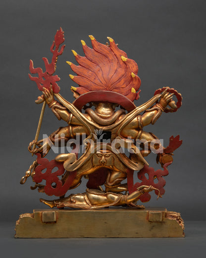 Six-Armed Mahakala Statue | Traditional Himalayan Buddhist Art