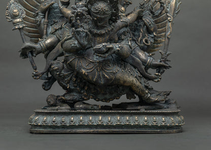 Buddhist Hayagriva Yab-Yum Statue from Nepal | Handmade Bronze Figure